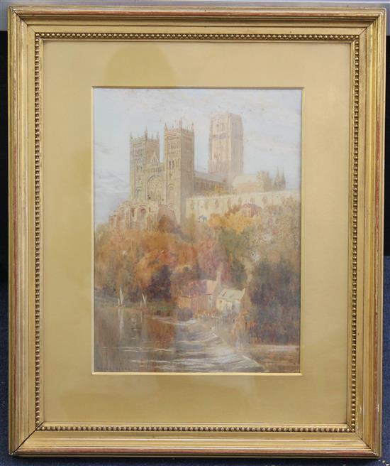 Harry Hine (1845-1941) Durham Cathedral, 11.75 x 8.75in.